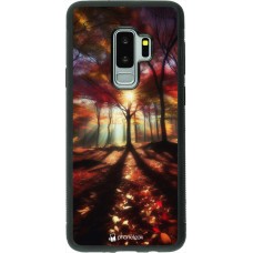 Samsung Galaxy S9+ Case Hülle - Silikon schwarz Herbstlicher goldener Glanz