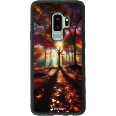 Samsung Galaxy S9+ Case Hülle - Silikon schwarz Herbstlicher goldener Glanz