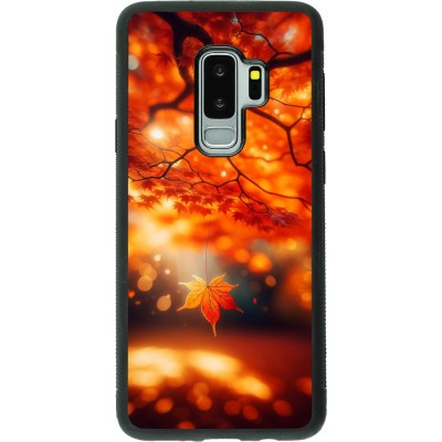 Samsung Galaxy S9+ Case Hülle - Silikon schwarz Herbst Magisch Orange