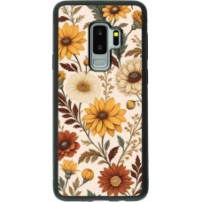 Samsung Galaxy S9+ Case Hülle - Silikon schwarz Autumn 25 Flower pattern