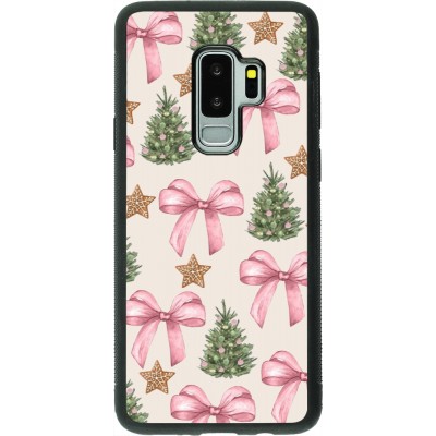 Samsung Galaxy S9+ Case Hülle - Silikon schwarz Christmas 25 Vintage Ribbons
