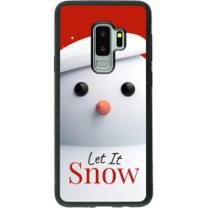 Samsung Galaxy S9+ Case Hülle - Silikon schwarz Christmas 25 Xmas Snowman