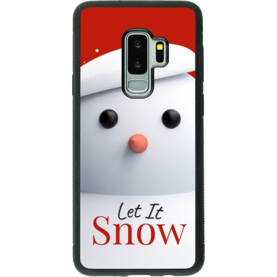 Samsung Galaxy S9+ Case Hülle - Silikon schwarz Christmas 25 Xmas Snowman