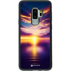 Samsung Galaxy S9+ Case Hülle - Silikon schwarz Sonnenuntergang gelb violett