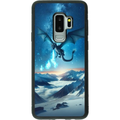 Samsung Galaxy S9+ Case Hülle - Silikon schwarz Drache nächtliche Berg
