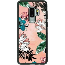 Samsung Galaxy S9+ Case Hülle - Silikon schwarz Flowers Artprint