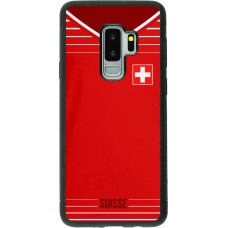 Hülle Samsung Galaxy S9+ - Silikon schwarz Football shirt Switzerland 2022