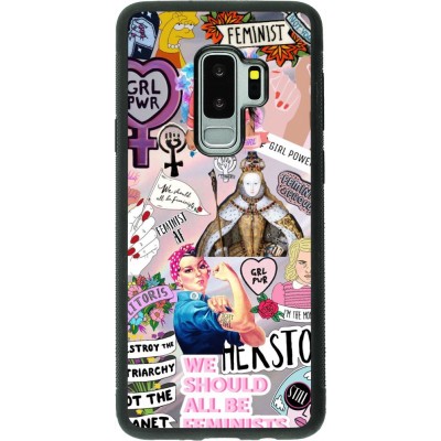 Hülle Samsung Galaxy S9+ - Silikon schwarz Girl Power Collage