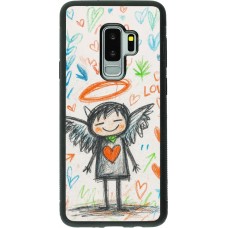 Samsung Galaxy S9+ Case Hülle - Silikon schwarz Little Angel Sketch Love