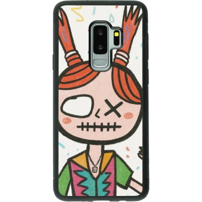 Samsung Galaxy S9+ Case Hülle - Silikon schwarz Little Girl Sketch