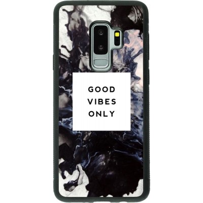 Hülle Samsung Galaxy S9+ - Silikon schwarz Marble Good Vibes Only