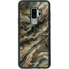 Samsung Galaxy S9+ Case Hülle - Silikon schwarz Oliv Marmor