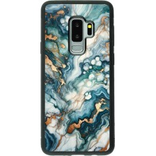 Samsung Galaxy S9+ Case Hülle - Silikon schwarz Grüner Blauer Goldener Marmor