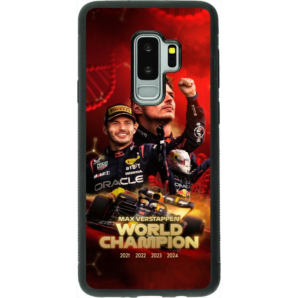 Samsung Galaxy S9+ Case Hülle - Silikon schwarz Max Verstappen Champion 2023