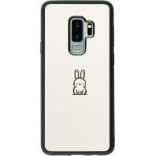 Samsung Galaxy S9+ Case Hülle - Silikon schwarz Minimal Häschen Süße