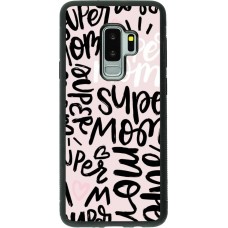 Samsung Galaxy S9+ Case Hülle - Silikon schwarz Mom 2024 Super mom