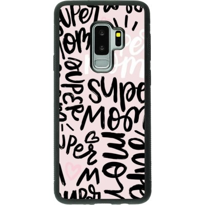 Samsung Galaxy S9+ Case Hülle - Silikon schwarz Mom 2024 Super mom