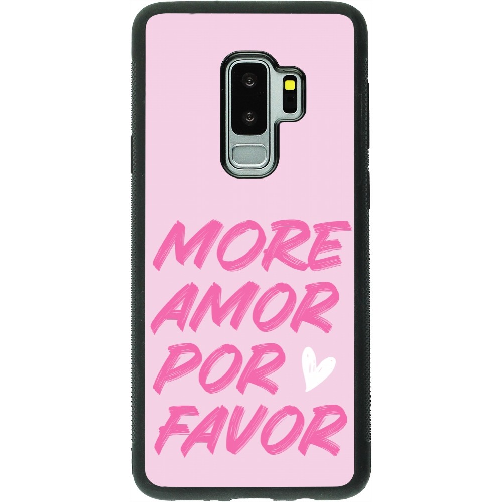 Samsung Galaxy S9+ Case Hülle - Silikon schwarz More amor porfavor