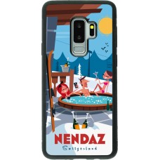 Samsung Galaxy S9+ Case Hülle - Silikon schwarz Nendaz Mountain Jacuzzi