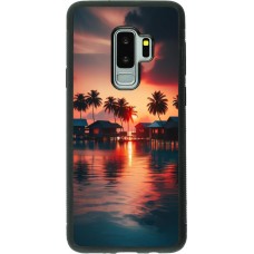 Samsung Galaxy S9+ Case Hülle - Silikon schwarz Paradies Malediven