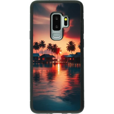 Samsung Galaxy S9+ Case Hülle - Silikon schwarz Paradies Malediven