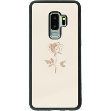 Samsung Galaxy S9+ Case Hülle - Silikon schwarz Rosa Sand Minimalistisch
