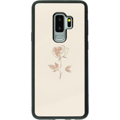 Samsung Galaxy S9+ Case Hülle - Silikon schwarz Rosa Sand Minimalistisch