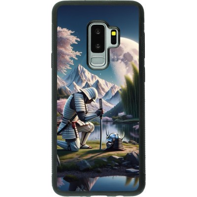 Samsung Galaxy S9+ Case Hülle - Silikon schwarz Samurai Katana Mond