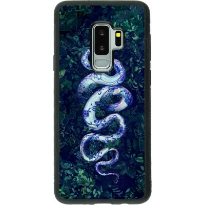 Samsung Galaxy S9+ Case Hülle - Silikon schwarz Snake Blue Anaconda