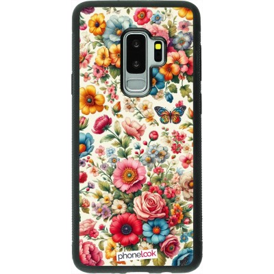 Samsung Galaxy S9+ Case Hülle - Silikon schwarz Spring 25 fruehling bluetend