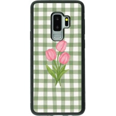 Samsung Galaxy S9+ Case Hülle - Silikon schwarz Green vichy tulips 2026