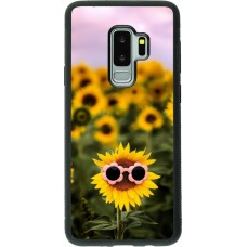 Samsung Galaxy S9+ Case Hülle - Silikon schwarz Sunflower with glasses 2026