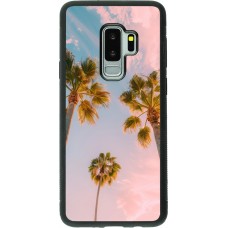 Samsung Galaxy S9+ Case Hülle - Silikon schwarz Summer 2025 Palmiers