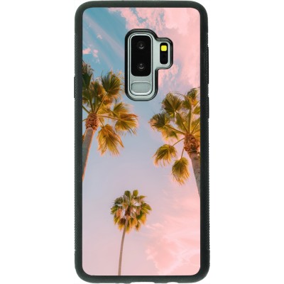 Samsung Galaxy S9+ Case Hülle - Silikon schwarz Summer 2025 Palmiers