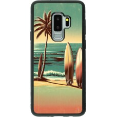 Samsung Galaxy S9+ Case Hülle - Silikon schwarz Surf Paradise
