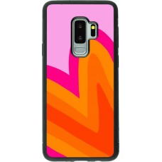 Samsung Galaxy S9+ Case Hülle - Silikon schwarz Valentine 2024 heart gradient