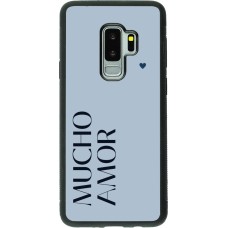 Samsung Galaxy S9+ Case Hülle - Silikon schwarz Valentine 2024 mucho amor azul