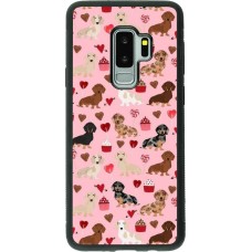 Samsung Galaxy S9+ Case Hülle - Silikon schwarz Valentine 2024 puppy love