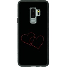 Samsung Galaxy S9+ Case Hülle - Silikon schwarz Valentine 2023 attached heart