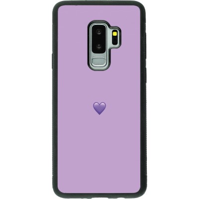 Samsung Galaxy S9+ Case Hülle - Silikon schwarz Valentine 2023 purpule single heart