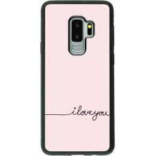 Samsung Galaxy S9+ Case Hülle - Silikon schwarz Valentine 2023 i love you writing