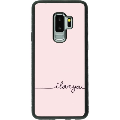 Samsung Galaxy S9+ Case Hülle - Silikon schwarz Valentine 2023 i love you writing