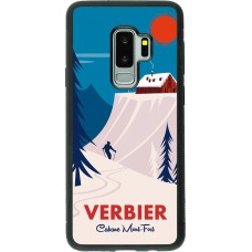 Samsung Galaxy S9+ Case Hülle - Silikon schwarz Verbier Cabane Mont-Fort