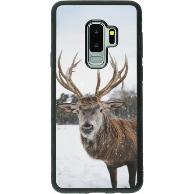Samsung Galaxy S9+ Case Hülle - Silikon schwarz Winter 25 Winter reindeer