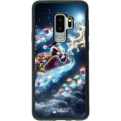 Samsung Galaxy S9+ Case Hülle - Silikon schwarz Weihnachten 2023 Verzauberter Weihnachtsmann