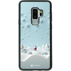 Samsung Galaxy S9+ Case Hülle - Silikon schwarz Weihnachten 2023 Kleiner Vater Schneeflocke