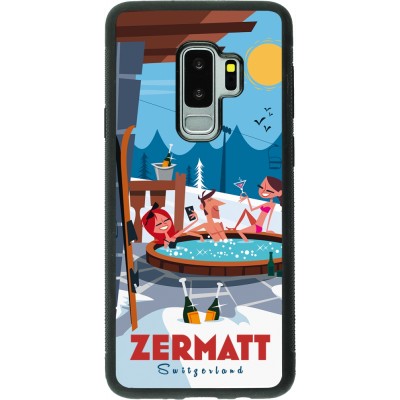 Samsung Galaxy S9+ Case Hülle - Silikon schwarz Zermatt Mountain Jacuzzi