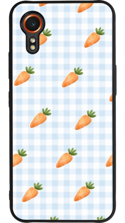 Coque Samsung Galaxy XCover 7 - Silicone rigide noir Easter 2026 Pattern carrots