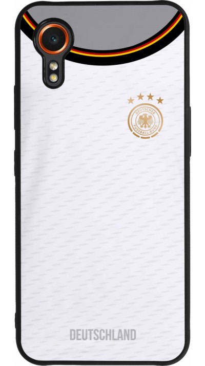 Coque Samsung Galaxy XCover 7 - Silicone rigide noir Maillot de football Allemagne 2022 personnalisable