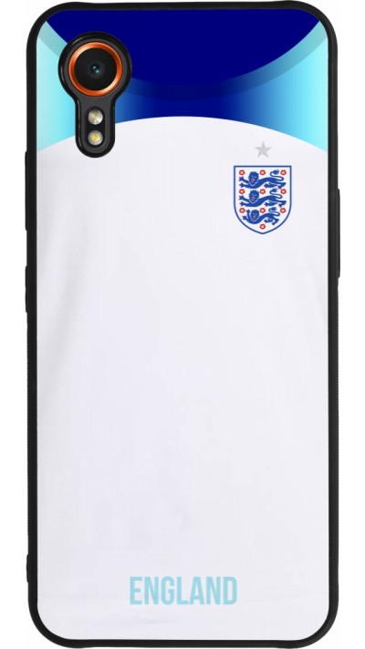 Coque Samsung Galaxy XCover 7 - Silicone rigide noir Maillot de football Angleterre 2022 personnalisable